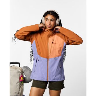 Cotopaxi Impermeo 3L Hooded Shell Jacket - Womens in Whiskey And Aster at Nordstrom, Size X-Large