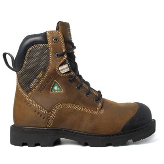 Royer Cosm&eacute;tique Mens Flx Pareshok Comfort Protection Bumper Toe Work Boots In Brown