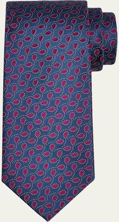 Charvet Mens Vine and Petal Silk Tie