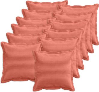 vidaXL Funda De Almohada 12 Uds. Houten Rojo Naranja 40 X 40 Cm Pana Vidaxl