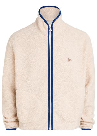 Drake's Drakes Logo-embroidered Boucl&eacute; Jacket - Ecru - Xxl