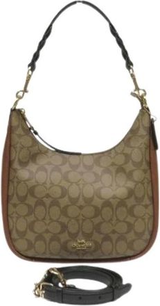 Coach Pre-owned Signature PVC Leather Shoulder Bag - Dames - Vintage Schoudertas - Bruin - ONE Size - Vintage