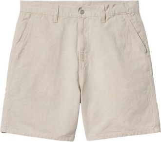 Carhartt Work in Progress Knie Shorts van Linnenmix met Zakken - Heren - Korte Broeken - Beige - M - Linnen - Korte Broeken