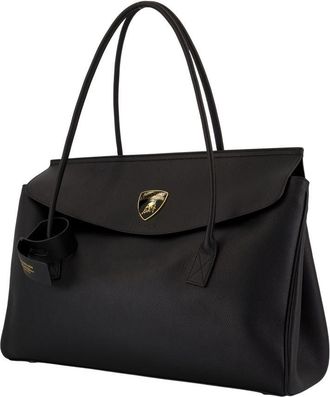 Balenciaga Unisex Top Handle Bag Black Leather