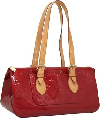 Louis Vuitton Rosewood Avenue Handbag Monogram Vernis Red Patent_Leather Bag (Pre-Owned)