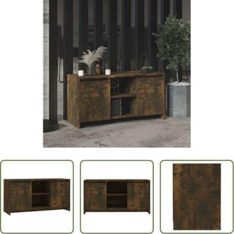 vidaXL vidaXL Mobile per stereo - Mobile Porta TV Rovere Fumo 102x37,5x52,5 cm in Truciolato