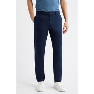 Theory Zaine Slim Chino in Moonsoft Cotton Blend Trousers in Baltic at Nordstrom, Size 36
