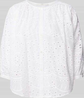 Lanius Lanius Relaxed Fit Bluse mit 3/4-Arm in Offwhite, Gr&ouml;&szlig;e 40