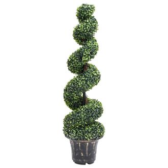 vidaXL Planta Espiral De Boj Artificial Con Macetero Verde 117 Cm Vidaxl