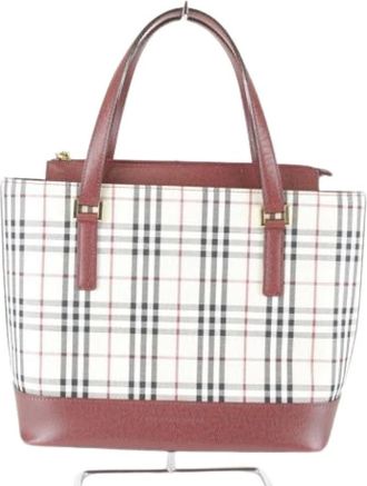Burberry Pre-owned Tote Bags, female, White, Size: ONE SIZE Pre-owned Vintage Tote Bag