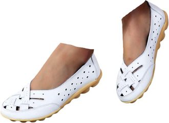 Generic Orthopedic Shoes,Orthopedic Loafers for Women, Loafers in Breathable Leather,Casual Round Toe Soft Walking Business Shoes Slip-On Low Top Light Weight