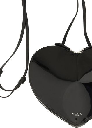 Alaia Womens Shoulder Bag Le Coeur Black Calf Leather