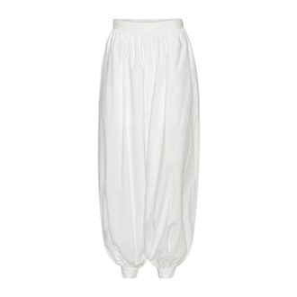 Rotate ROTATE Birger Christensen, Wide Trousers, female, White, Size: XS Balloon Pleated Pants