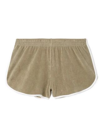 Re/Done elastic-waistband terry shorts - Green