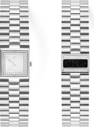 Vanna Catena Double-Gemstone Bracelet Watch in White Pearl-Silver at Nordstrom