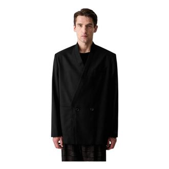Kenzo Giacca Sartoriale Kimono Intrecciato - - Jackets - Uomo - Nero - L