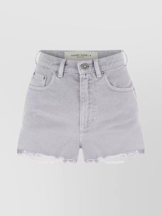 Golden Goose raw-cut frayed waistband loops denim shorts