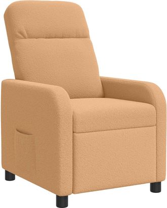 vidaXL Recliner Beige Boucl&eacute; Vidaxl