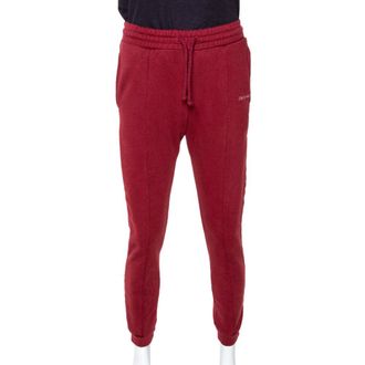 VETEMENTS Brick Red Cotton Embroidered Logo Detail Track Pants