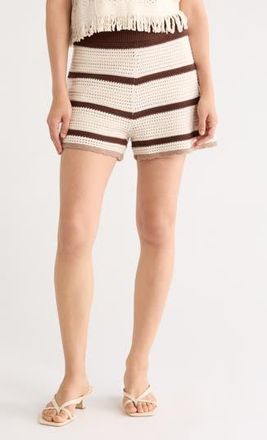 1.State Mesh Stripe Shorts in Antique White at Nordstrom Rack, Size X-Small