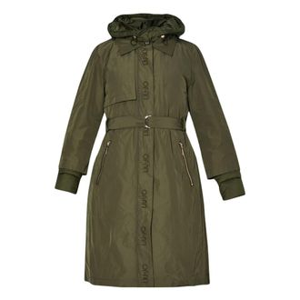 Liu Jo Parkas, female, Green, Size: L Green Quilted Coat 2 in 1