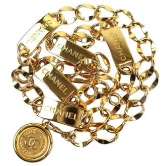 Chanel Pre-owned Belts, female, Yellow, Size: ONE SIZE Pre-owned Vintage Chain Belt
