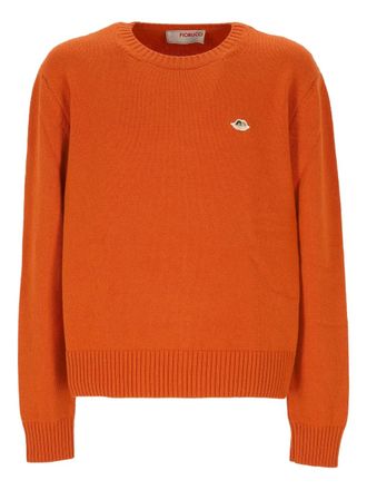 Fiorucci logo-appliqué sweater - unisex - Merino - L - Orange