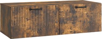 vidaXL Mueble Para Tv De Pared Roble Ahumado 98 X 41 X 30 Cm Vidaxl
