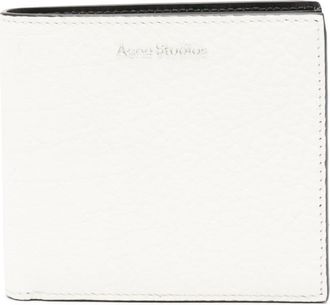 Acne Studios bi-fold leather wallet - unisex - Calf Leather/Calf Leather - One Size - White
