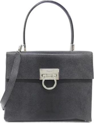 Ferragamo Pre-owned Handbags, female, Black, Size: ONE SIZE Pre-owned Handbag