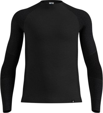 Odlo Seamless Performance Wool Bl Top Crew Neck L/S Merinounterw&auml;sche f&uuml;r Herren | schwarz