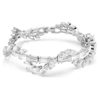 Swarovski Mesmera Mixed Cuts, White, Rhodium Plated Bracelet