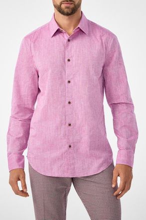Mr Turk Aaron Long Sleeve Button-Up Shirt in Geranium at Nordstrom, Size Xx-Large