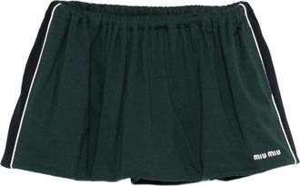 Miu Miu Logo-embroidered Skirt