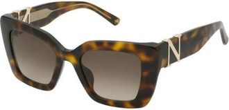 Nina Ricci Snr 378 0752 Zonnebril - Dames - Zonnebrillen - Bruin - 50 MM - Accessoires