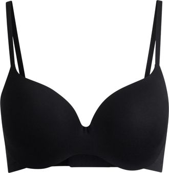 HUGO BOSS Sportbeha met V-hals en spaghettibandjes voor dames (Zwart)