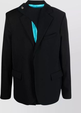 Botter wool single-breasted blazer with peak lapels