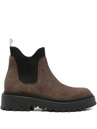 Liu Jo Beatles suede elastic-panel boots - Brown