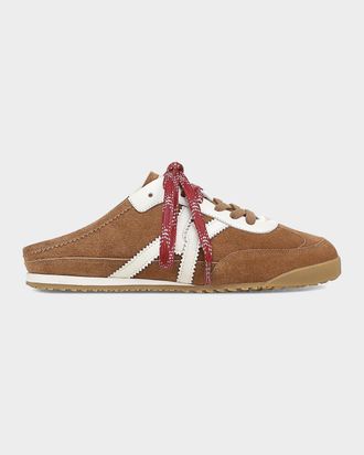 Veronica Beard Nicoline Mixed Leather Sneaker Mules