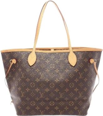 Louis Vuitton Pre-owned Neverfull MM Monogram Tote Bag - Dames - Vintage Shopper - Bruin - ONE Size - Leer - Vintage