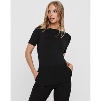 Vero Moda T-shirt met boothals en korte mouwen