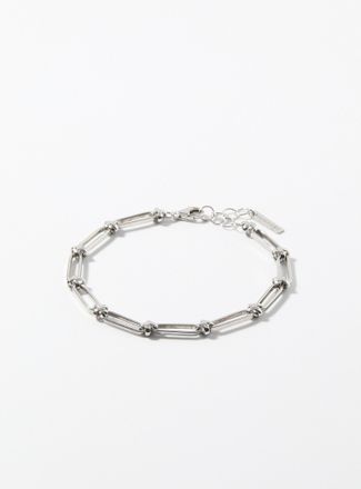 Rossetti Mens Silver paperclip-link bracelet