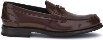 Prada Brown Calf Leather Bos Taurus Slip-On Mens Loafers
