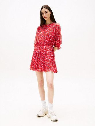 Tommy Hilfiger Floral Print Chiffon Mini Dress