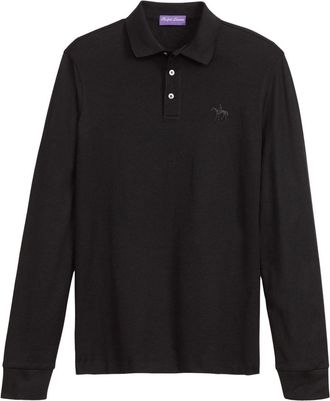 Ralph Lauren Purple Label Polo con ricamo - Nero