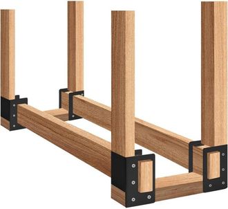 OEM Soporte Para Almacenar Le&ntilde;a (paquete De 4), Soporte Para Le&ntilde;a De Chimenea, Soporte Ajustable De Acero Resistente Con Recubrimiento En Polvo Para Inter