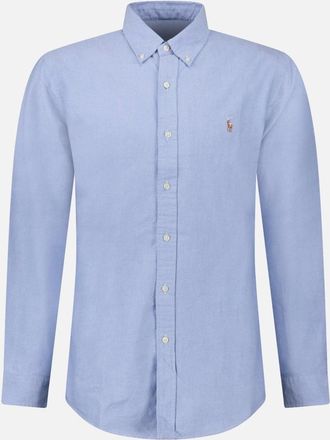 Polo Ralph Lauren Mens Polo Ralph Lauren Custom Fit Oxford Shirt in Blue - Size: 42/Regular