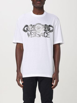 Versace T-shirt in cotone con stampa grafica Versace