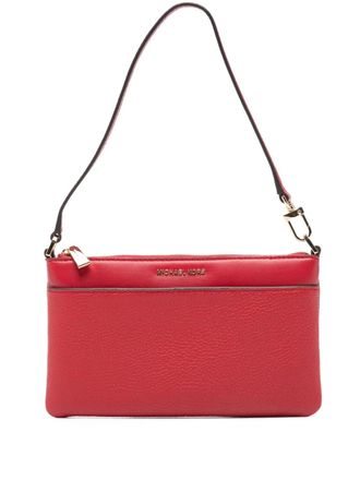 Michael Kors zip clutch bag - women - Grained Leather/Polyurethane/Polyester/Polyester - One Size - Red