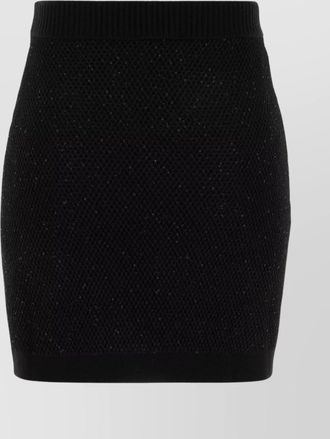 Elisabetta Franchi cashmere ribbed mini skirt